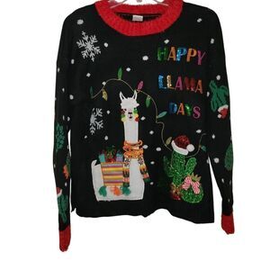 Festive Llama Holiday Sweater